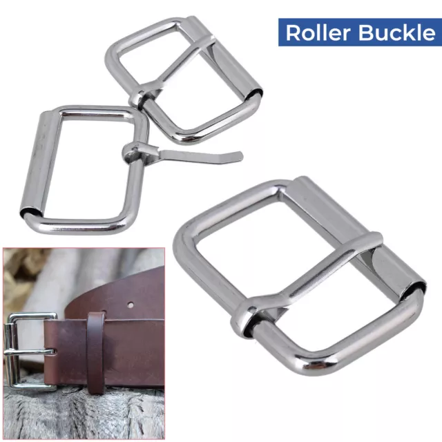 Roller Adjustable Buckle Silver Brass for Leather Webbing Backpacks Coat 2-50pcs