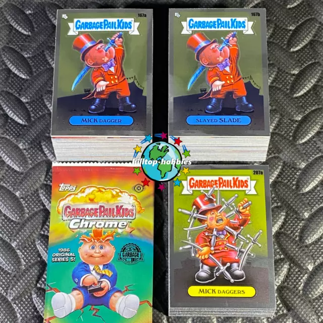 Garbage Pail Kids Chrome 5 Complete 100-Card Base Set +Wrapper 2022 5Th Series