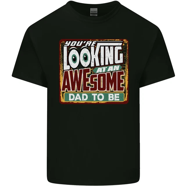 An Awesome Dad to Be New Daddy Baby Mens Cotton T-Shirt Tee Top