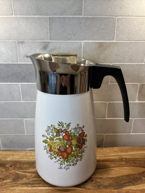 vtg Corningware le cafe SPICE OF LIFE  Beverage coffee tea Server 10 cup P-149