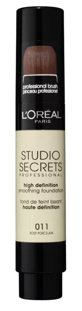 L Oreal Studio Secrets Fond De Teint Lissant + Pinceau 11 Rose Porcelaine 17Ml