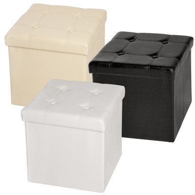 TecTake Tabouret pliant banc pouf dé pliable coffre siège de rangement boîte 110x38x38cm 