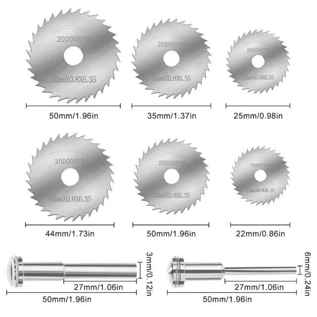 Mini Dischi Da Taglio, HSS Seghe Circolari Lame per Legno, Plastica, Alluminio 3