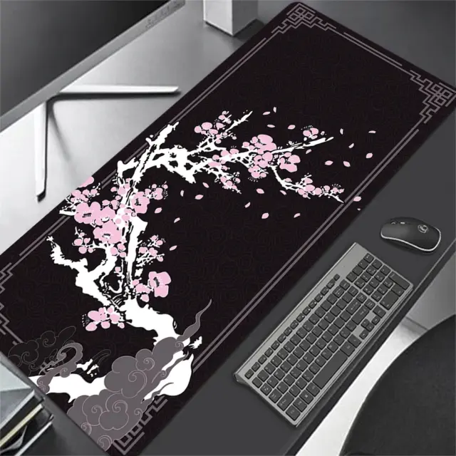 Japanese Style Flower Mousepad XXL Gaming Keyboard Mat Computer Desk Accessory