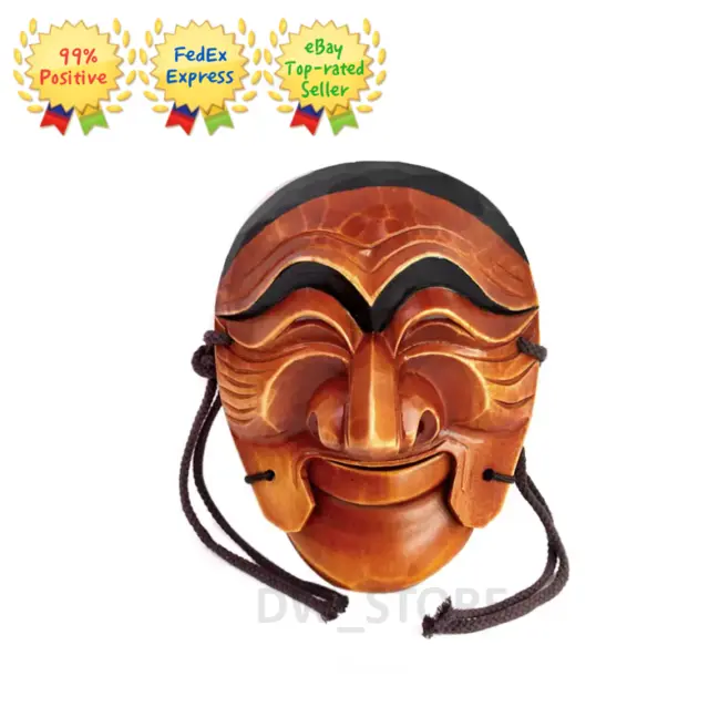 Korean Traditional Hahoetal Mask Korean woodcarving mask Korean Yangban Mask