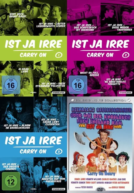 13 Filme IST JA IRRE Collection - CARRY ON BOX 1 2 3 + Bonus DVD Limited Edition