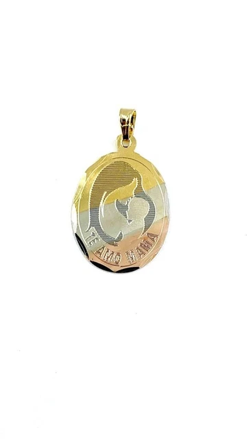 I Love You Mom Pendant Tri Color Mothers Gift Te Amo Mama Medalla 28x20 Charm