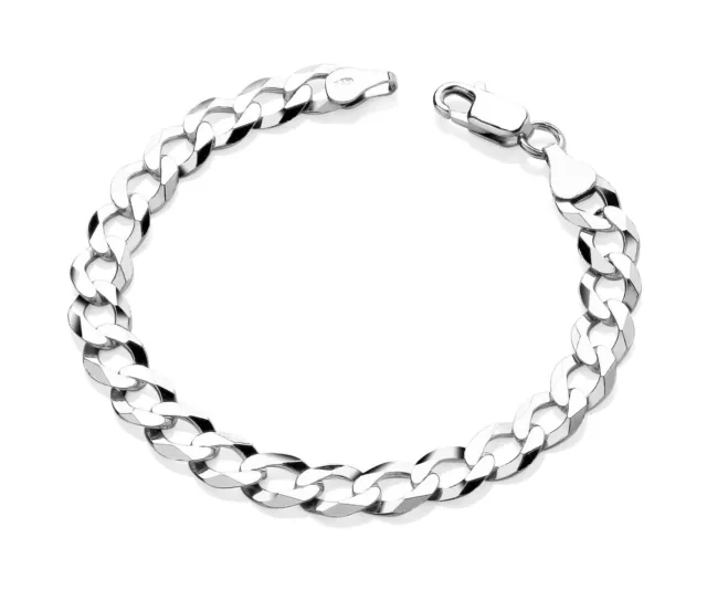 Sterling Silver Curb Bracelet 7.5 inch - 7mm Wide - LADIES / BOYS / GIRLS