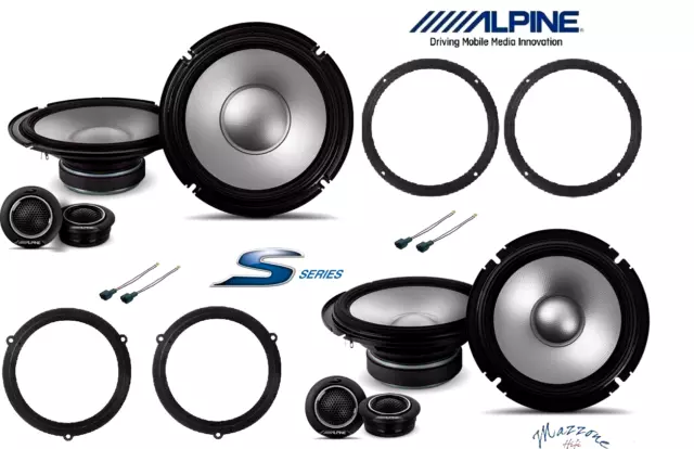 Haut-Parleurs ALPINE S2-S80 S2-S65C Set 8 Haut Parleur Audi A4 B8 08 Q5 09 (8R)