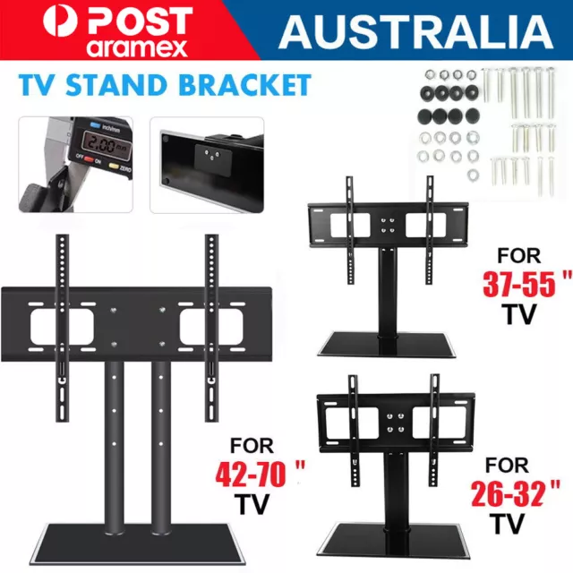 14"-65" Universal Table Top Desktop TV Stand Bracket LCD LED Plasma VESA Mount