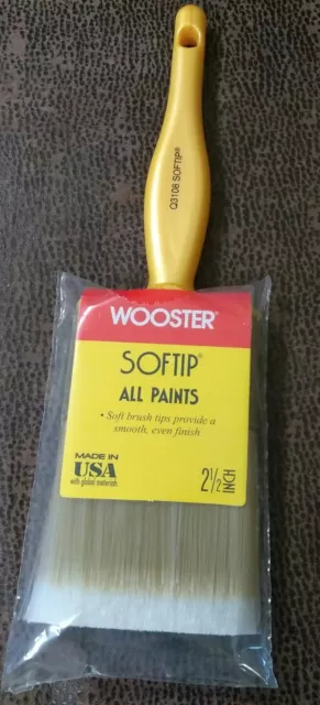Lot of 12 Wooster 2-1/2" Softip Nylon Poly Flat Paint Brush Q3108