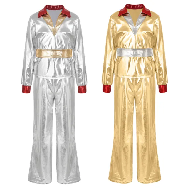 Costume cosplay unisex bambini con vita abito da discoteca manica lunga camicia 3 pezzi 3