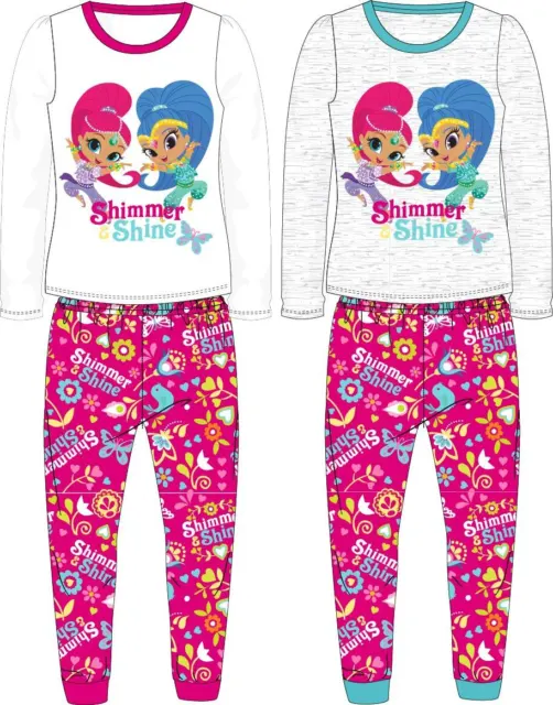 Girls SHIMMER AND SHINE Long Sleeve Pyjamas Set, Official, 3-8 yrs