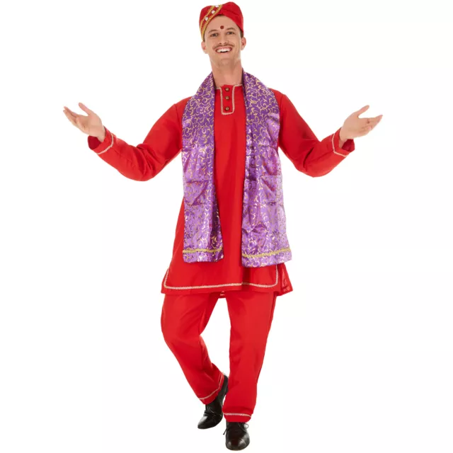 Bollywood Star Costume | Indian Dance Fancy Dress Outfit Turban Tunic for Men