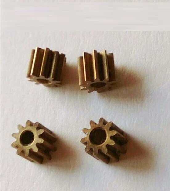 4PCS Spindle Metal Gear Straight Diameter 5mm 10 Teeth 0.4 Die Hole Diameter 2mm