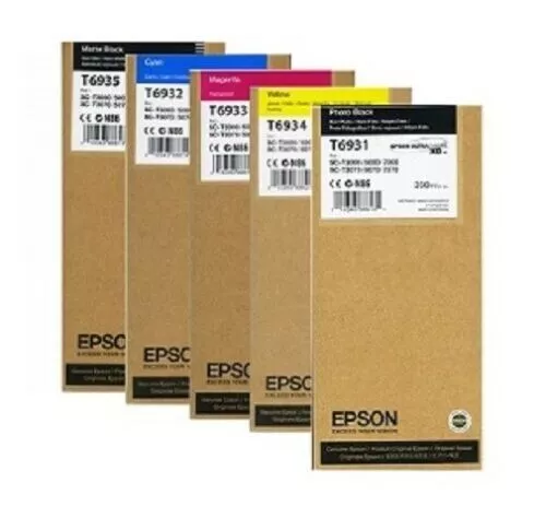 5 Original Tinte Epson SureColor SC-T3000 SC-T5000 SC-T7000 / T6931 -T6935