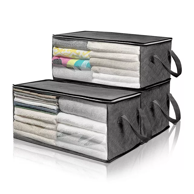 Quilt Clothes Storage Boxs Home Large Capacity Foldable Closet Organizer Box SN❤