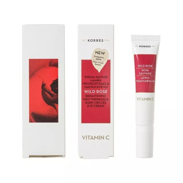 Korres Wild Rose Eye Cream for Shine First Fältchen & Augenringe mit Vitamin C