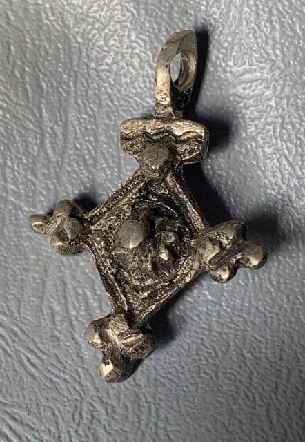 Very Rare Ancient Viking Era Norse Silvered Luna Luluna Amulet Pendant Runic