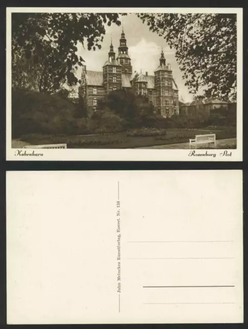 Denmark, Copenhagen Kobenhavn, Rosenborg Castle Slot Old Postcard, John Meinckes