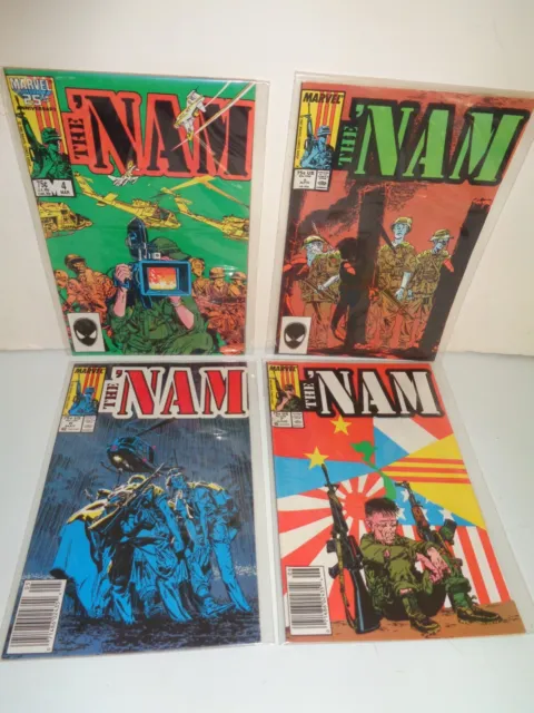The NAM # 4, 5, 6, 7 Marvel Comics 1987 Vietnam War Vintage Comic Book Lot