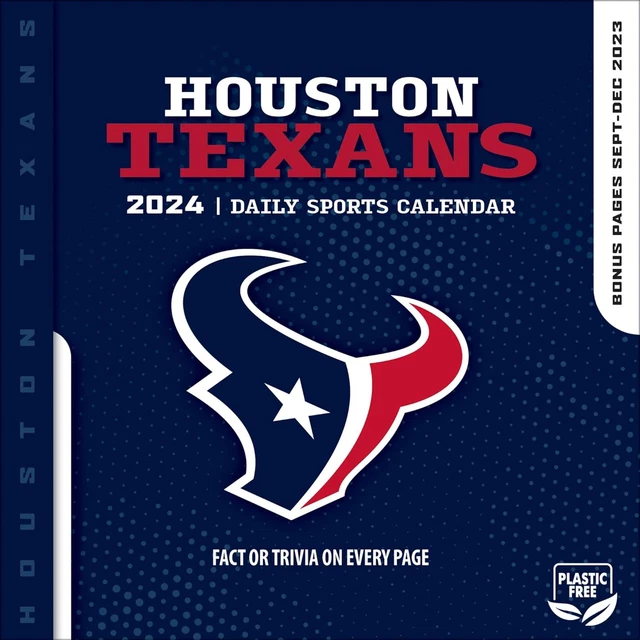 HOUSTON TEXANS 2024 Bureau Calendrier Tout Neuf 53040 EUR 21,66