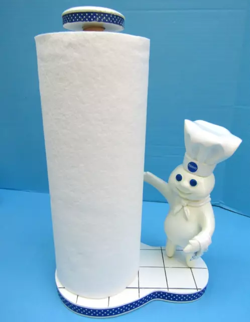 2004 Pillsbury Doughboy Figural Ceramic Paper Towel Holder - Simson Giftware FS 2004 Pillsbury Doughboy Figural Ceramic Paper Towel Holder - Simson Giftware FS