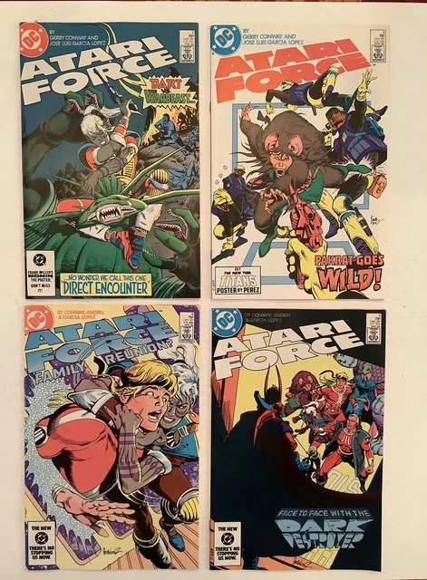 Atari Force # 2 3 4 & 5 1983 Dc Comics ~ Bagged & Boarded ~ Lot Of 4 ~ Vf/Nm