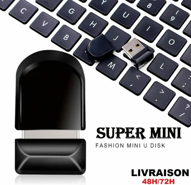 Mini Nano Clé USB 2.0 Flash Drive 32 GO /128 GO Memoire Thumb Stick