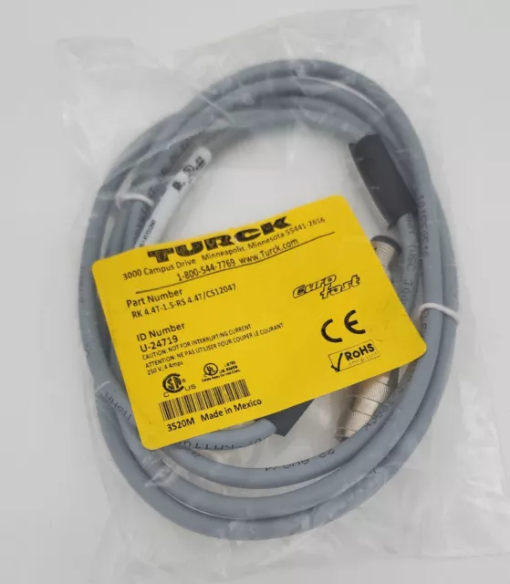 Juego de cables moldeados Turck U-24719 RK 4.4T-1.5-RS 4.4T/CS12047 U-24719 4 POLOS