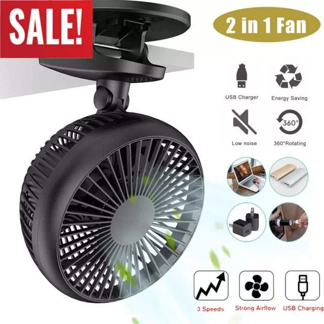 Mini Grow Ventilator mit Clip Klemme + Standfuß Clipventilator für Grow Zelt Box