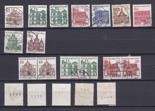Briefmarken BRD Deutsche Bauwerke (I).  VERSAND: bitte lese