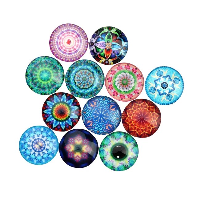 20pcs 12mm runder Glas Cabochon Dome Schmuck finden Cameo Anhänger