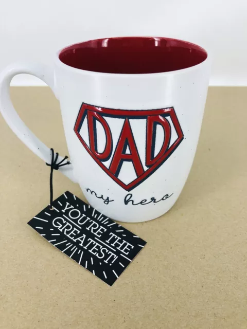 DAD MY HERO Coffee Mug with Superman Logo Great Father's Day Gift for Men  16 oz $15.99 - PicClick