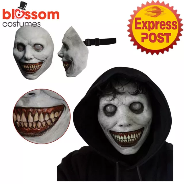 N454 Creepy Halloween Costume Scary Mask Smiling Demons Zombie The Evil Cosplay