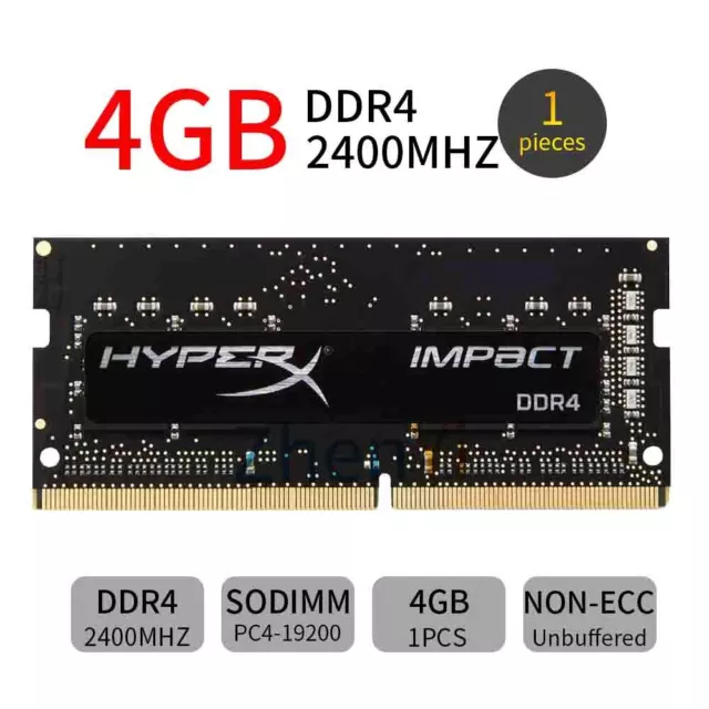 Kingston HyperX Impact 4Go DDR4 2400Mhz PC4-19200 260Pin Laptop Mémoire RAM FR