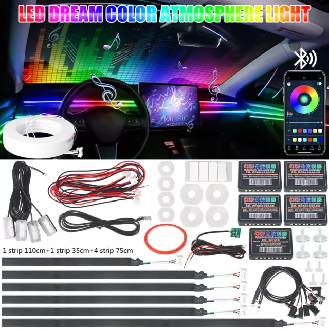 RGB 64-Color Streamer Symphony Car Ambient Lights Universal LED Interior Strips