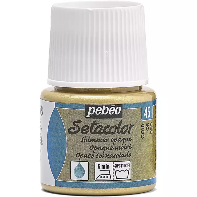 [Ref:295-045] PÉBÉO Flacon 45 ml Peinture SETACOLOR opaque pour textiles OR