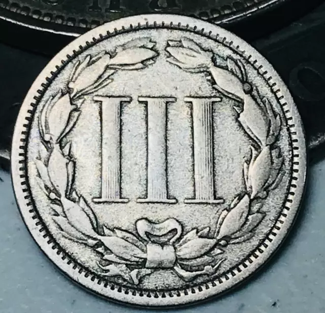 1874 Three Cent Nickel Piece 3C Ungraded Choice US Type Coin CC21002 2
