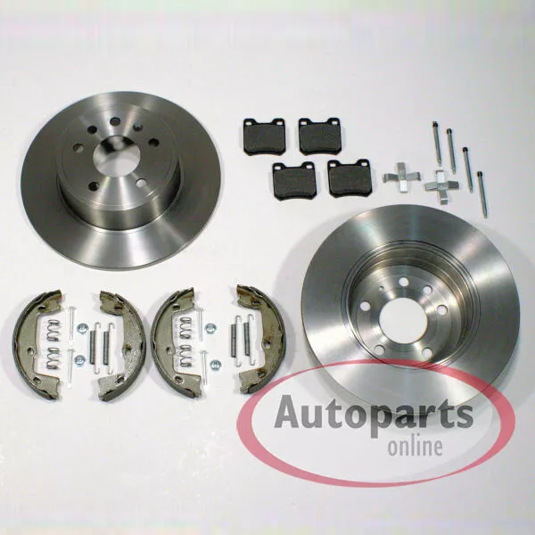 Bremsscheiben 286 mm Beläge Handbremse mit Zubehör Satz hinten für Opel Vectra B