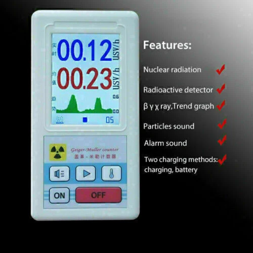 PCE-RAM 7 Geigerteller - Stralingsmeter - Nucleaire Straling Detector - µSv/h, cpm, cps - Gamma, bèta en röntgen