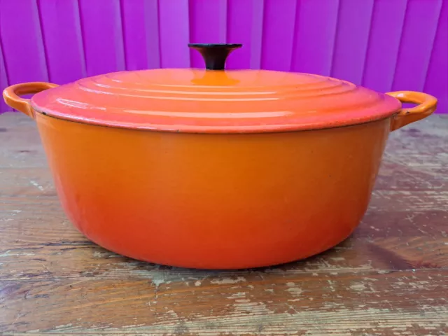 Retro Le Creuset 4L Cast Iron Oval Casserole Dish/Pot Size D