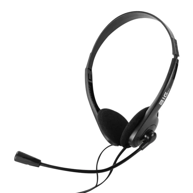 Headset PC Stereo 3,5mm Klinke Kopfhörer mit Mikrofon Laptop Computer Chat Video