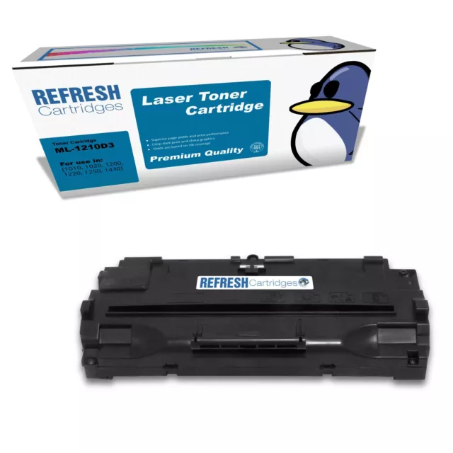 Refresh Cartridges Black ML-1210 Toner Compatible With Samsung Printers