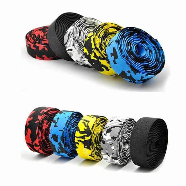 2 Roll Cycling Bicycle Handlebar Tape Warp Camo Bands Handle Bar Protecter Multi