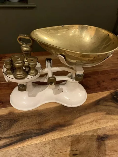Vintage (Boots) Weighing Scales With Weights