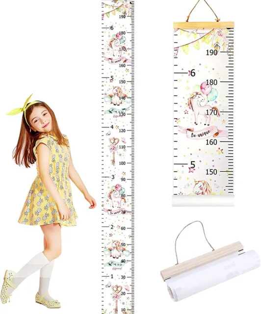 CHILDREN'S HEIGHT RULER Hanging Chart Wall Decor Baby Grow Kids Hats