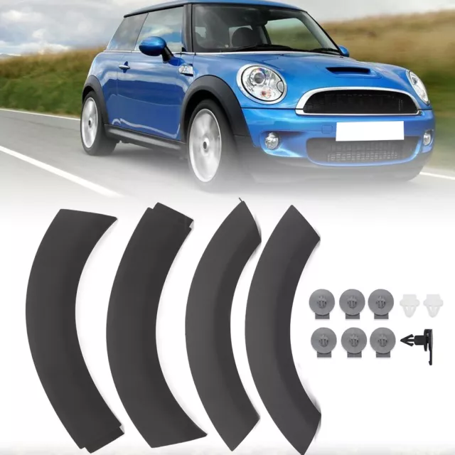 4x Front Wheel Arch Fender Flares Hood Trim For Mini Cooper 2002-2008