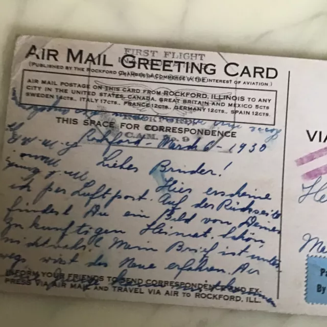 Briefmarken USA Air Mail Karte First Flight 3