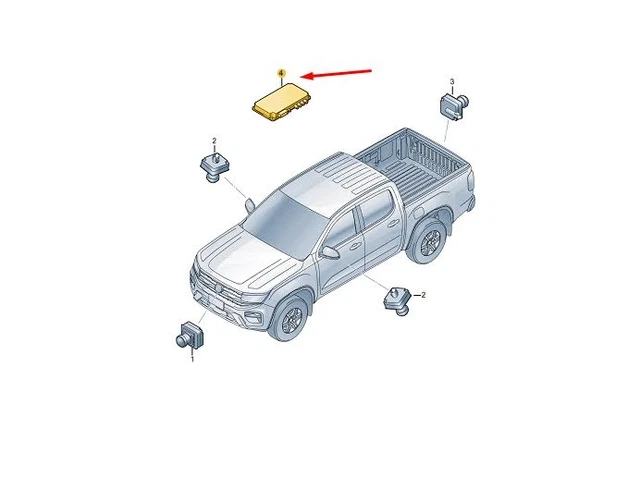 VW AMAROK MK2 Driver Assist System Control Unit 2HJ901241AP NEW GENUINE ...